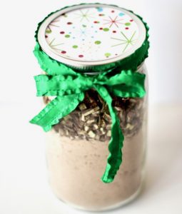 Andes Mint Cookies mix in a Jar.