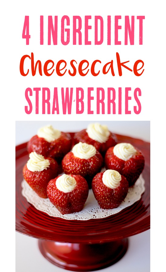 Cheesecake Stuffed Strawberries Recipe | TheFrugalGirls.com