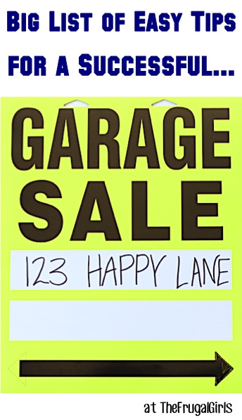 Garage Sale Tips and Tricks from TheFrugalGirls.com