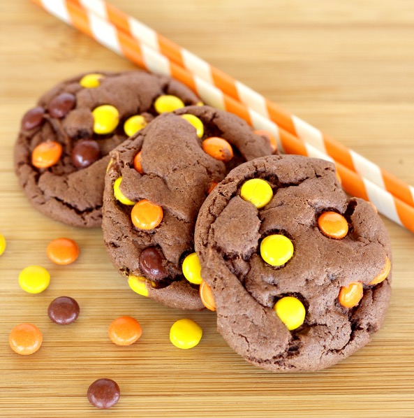 Reese’s Pieces Chocolate Cake Mix Cookies Recipe