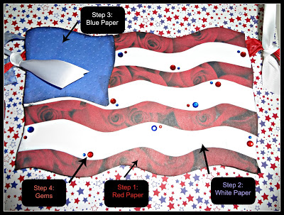 American Flag Fabric Banner Craft