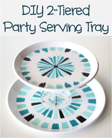 DIY 2-Tiered Party Serving Tray from TheFrugalGirls.com