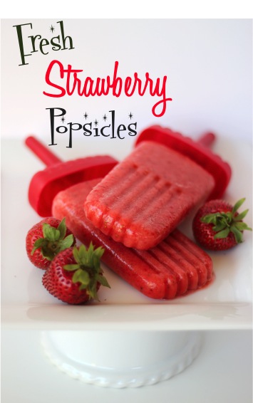 Fresh Strawberry Popsicle Recipe | TheFrugalGirls.com