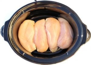 Chicken in a slow cooker.