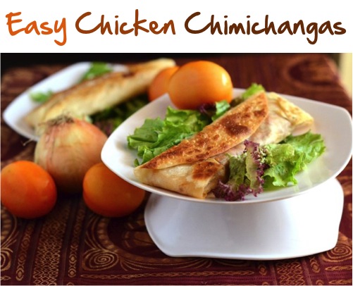 Easy Chicken Chimichanga Recipe at TheFrugalGirls.com
