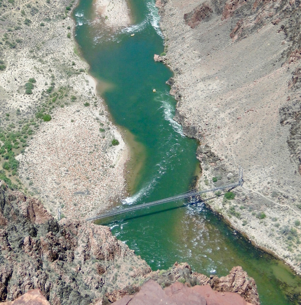 Colorado River at the bottom of the South Kaibab Trail, Grand Canyon from TheFrugalGirls.com