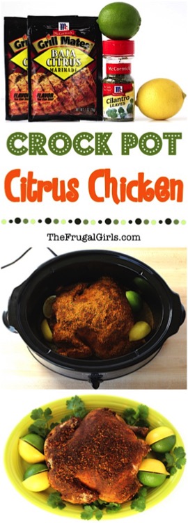 Crockpot BBQ Whole Chicken Recipe! {3 Ingredients} - The Frugal Girls