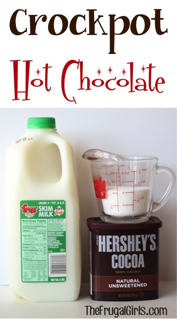 Crockpot Hot Cocoa Recipe at TheFrugalGirls.com