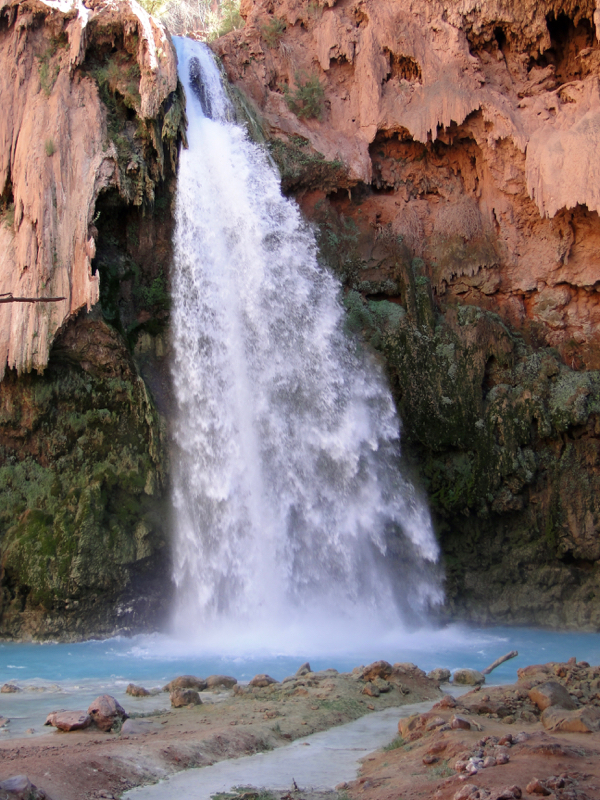 Havasu Falls, Supai Reservation in the Grand Canyon from TheFrugalGirls.com