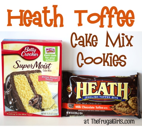 Heath Toffee Cake Mix Cookies