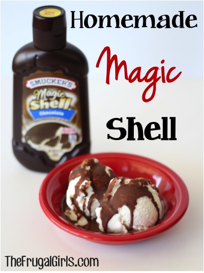 Homemade Magic Shell Recipe at TheFrugalGirls.com