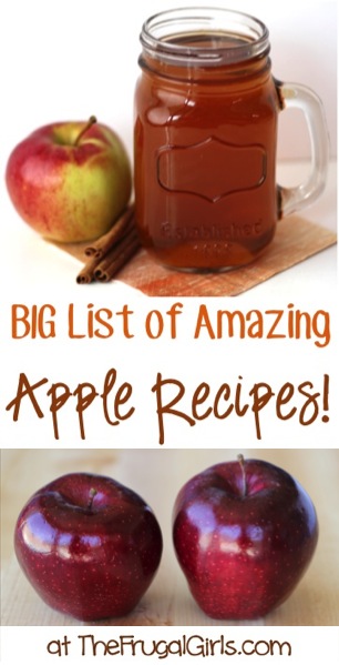 BIG List of Amazing Apple Recipes at TheFrugalGirls.com