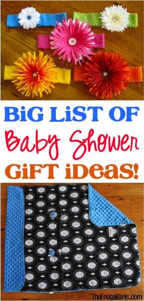 BIG List of Fun Baby Shower Gift Ideas at TheFrugalGirls.com