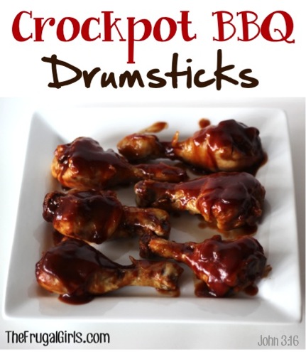 Crockpot Barbecue Chicken Drumsticks at TheFrugalGirls.com