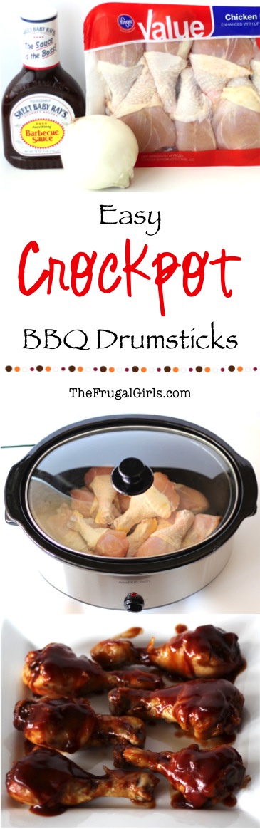 Crockpot Barbecue Drumsticks Recipe at TheFrugalGirls.com