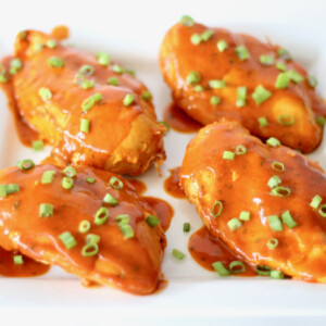 Buffalo Chicken on a white plate.