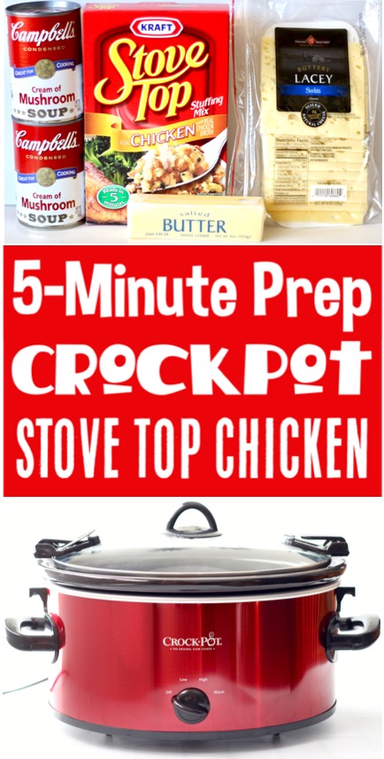 Crockpot Chicken and Stuffing Recipe Easy Meals
