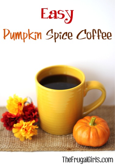 Easy Pumpkin Spice Coffee Recipe at TheFrugalGirls.com