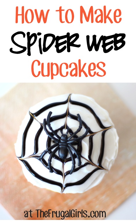 How to Make Spider Web Cupcakes from TheFrugalGirls.com