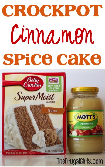 Crockpot Cinnamon Spice Cake Recipe - from TheFrugalGirls.com