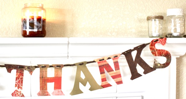 DIY Thanksgiving Banner Decor Craft
