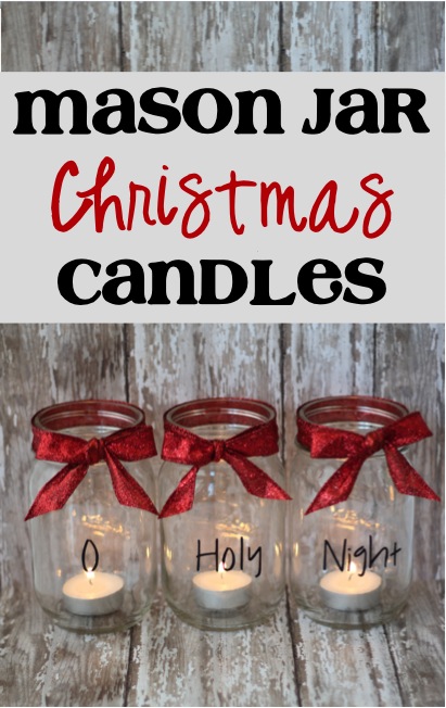 Mason Jar Christmas Candles from TheFrugalGirls.com
