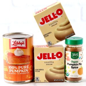 Ingredients for Pumpkin Dip.