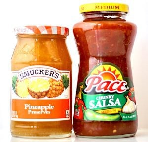 Pineapple preserves and salsa.