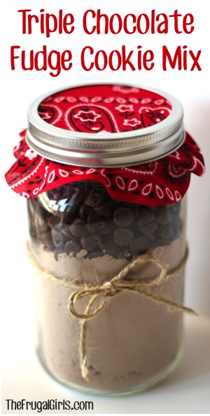 Triple Chocolate Cookie Mix in a jar - marmalade & me