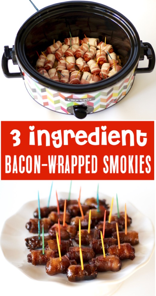 Appetizers for Party Easy Recipes - Crockpot Bacon Wrapped Smokies Recipe