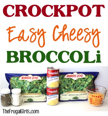 Crockpot Easy Cheesy Broccoli Recipe at TheFrugalGirls.com