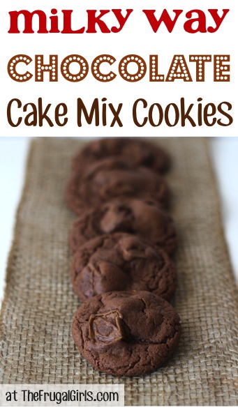 Milky Way Chocolate Cake Mix Cookies Recipe - from TheFrugalGirls.com