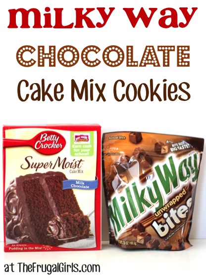 Milky Way Chocolate Cake Mix Cookies Recipes at TheFrugalGirls.com