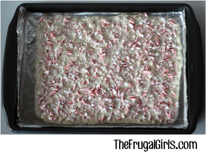 Candy Cane Bark Recipe - at TheFrugalGirls.com