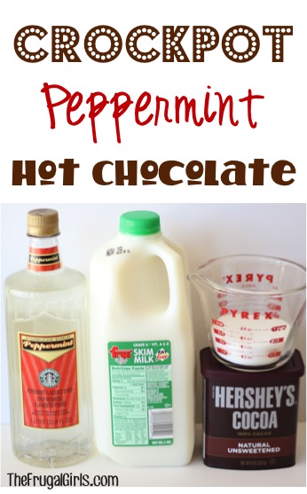 Crockpot Peppermit Hot Chocolate Recipe at TheFrugalGirls.com