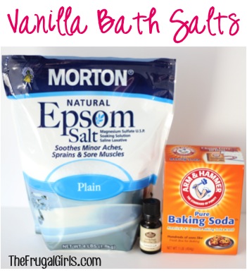 How to Make Vanilla Bath Salts at TheFrugalGirls.com