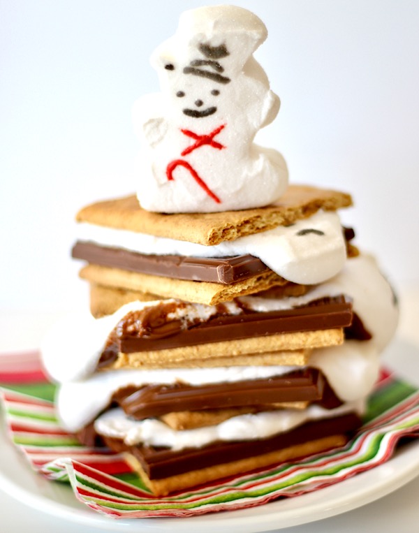 Melted Snowman Smores