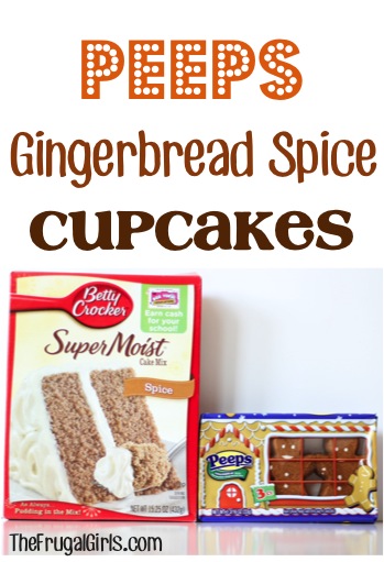 Peeps Gingerbread Spice Cupcakes from TheFrugalGirls.com