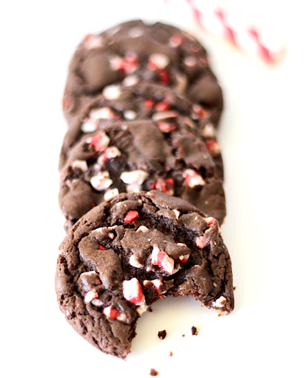 Peppermint Crunch Dark Chocolate Cake Mix Cookies Recipe Easy