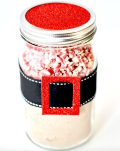 Peppermint Crunch Dark Chocolate Cookie Mix in a Jar