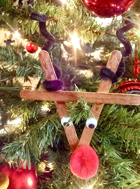 Popsicle Stick Reindeer Christmas Ornament Easy