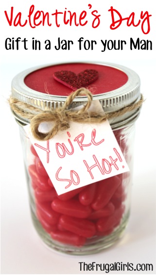 Red Hots Valentine's Candy Gift in a Jar at TheFrugalGirls.com
