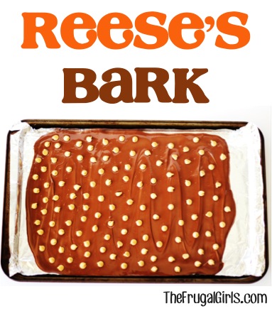 Reeses Bark Recipe at TheFrugalGirls.com