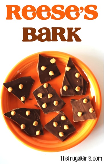 Reeses Bark Recipe - from TheFrugalGirls.com