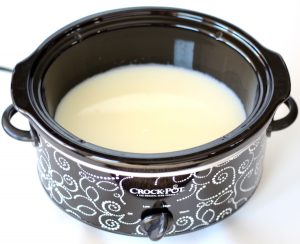Hot vanilla in a Crock Pot.