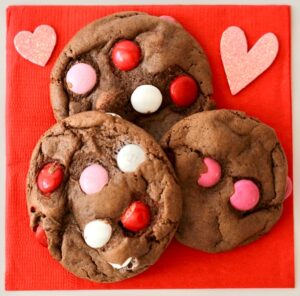 Valentine's Day M&M Cake Mix Cookies Recipe