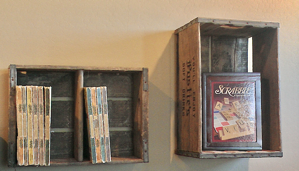 Vintage Wooden Crate Storage Solution