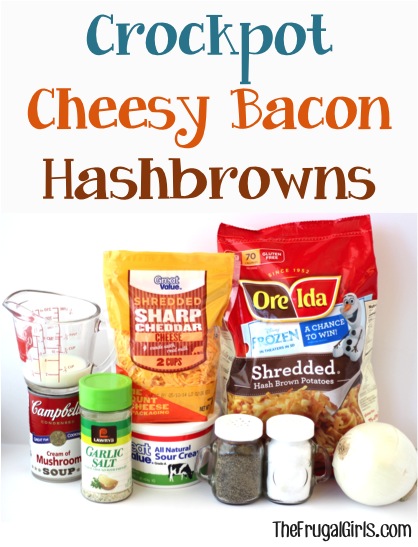 Crockpot Cheesy Bacon Hashbrowns Recipe at TheFrugalGirls.com