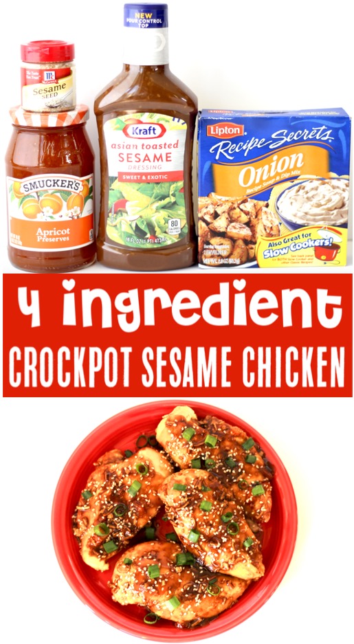 Crockpot Chicken Recipes - Asian Sesame Slow Cooker Dinner