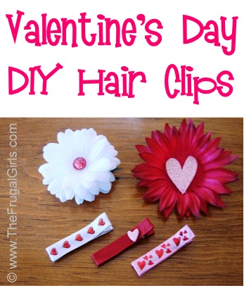 Valentines Day DIY Hair Clips